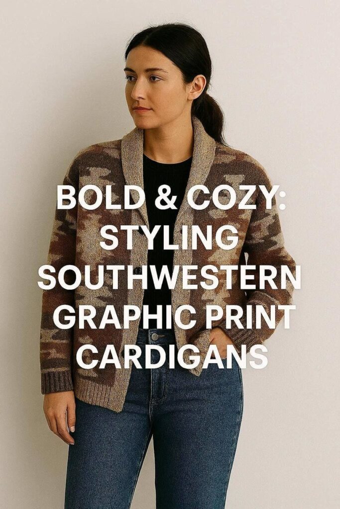 bold cozy styling southwestern graphic print cardigans