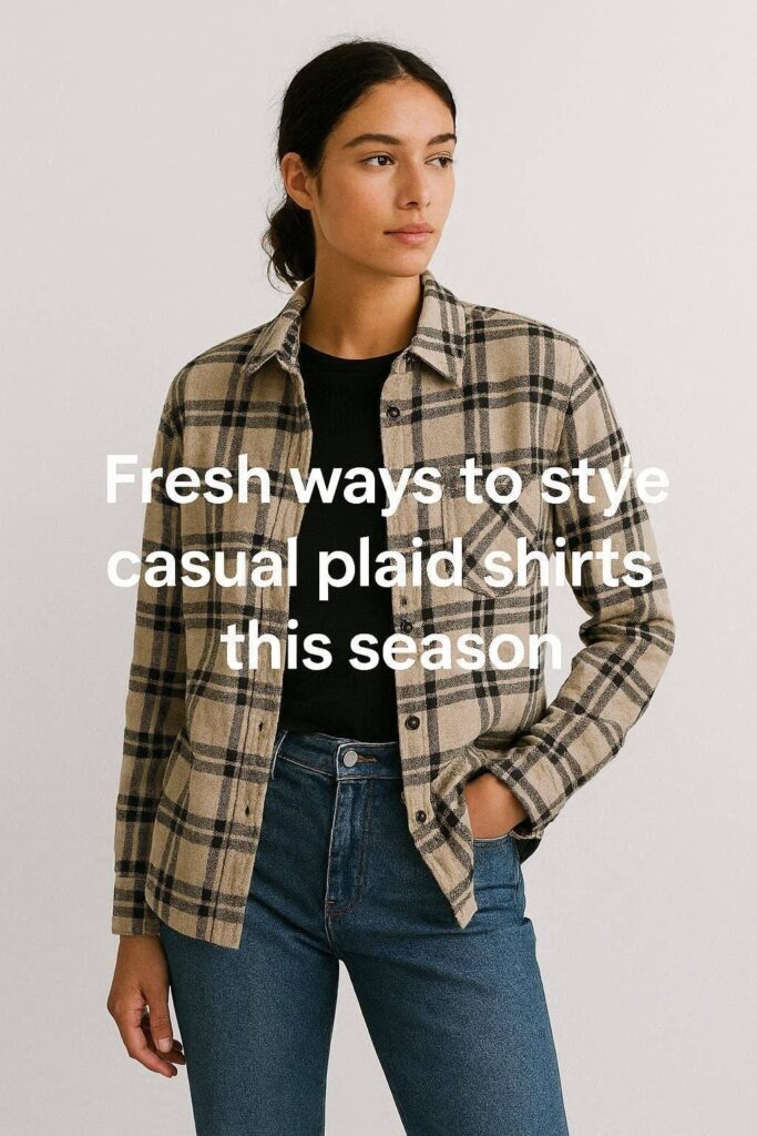 fresh ways to style casual plaid shirts this season
