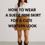 how to wear a suede mini skirt for a cute western look