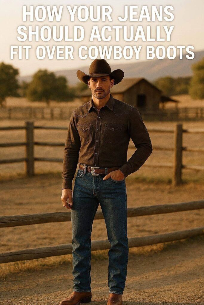 how your jeans should actually fit over cowboy boots
