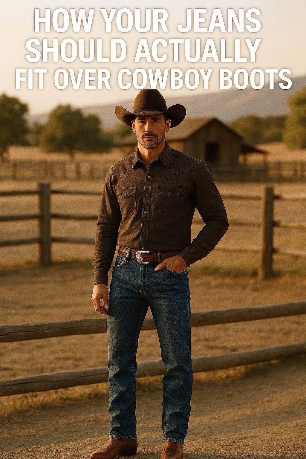 how your jeans should actually fit over cowboy boots
