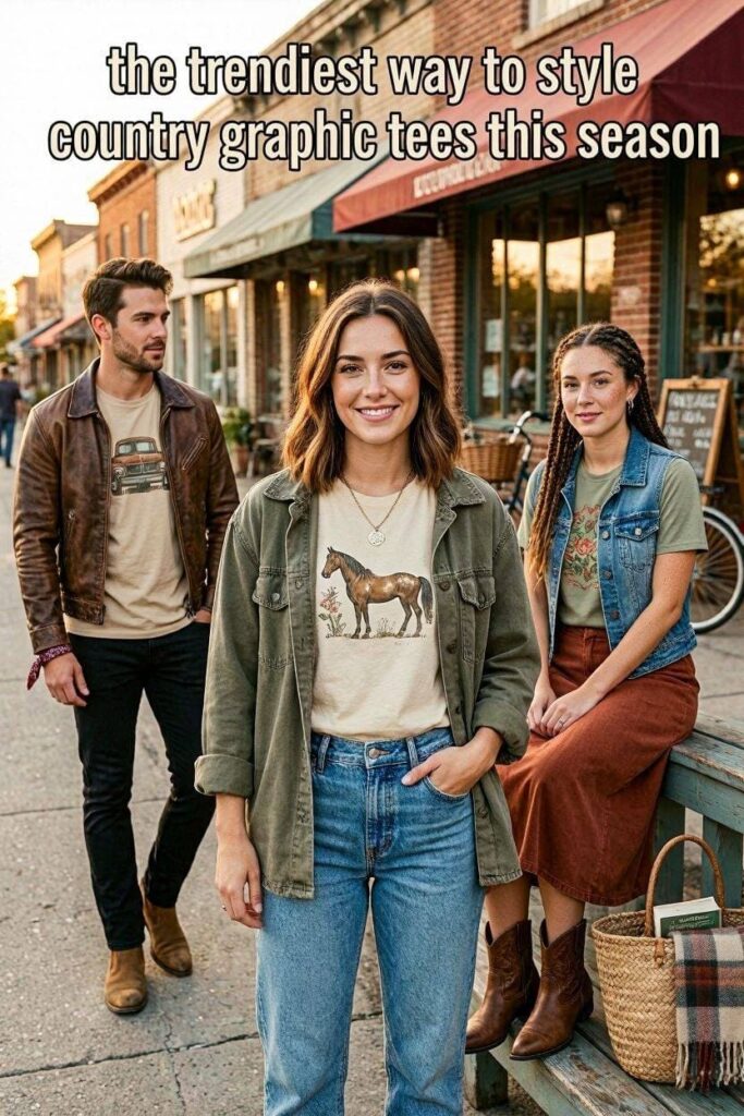 the trendiest way to style country graphic tees this season