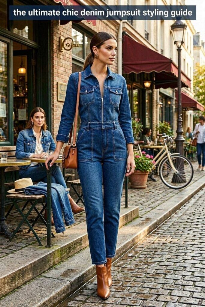 the ultimate chic denim jumpsuit styling guide