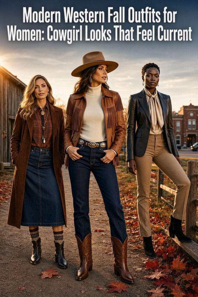 modern western fall outfits for women cowgirl looks
