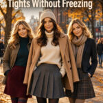 skirts in november creative ways to wear skirts and tights without freezing